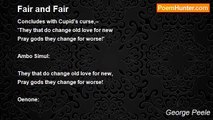 George Peele - Fair and Fair