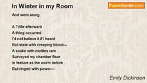 Emily Dickinson - In Winter in my Room