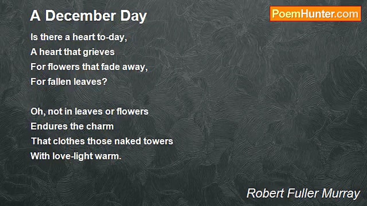 Robert Fuller Murray - A December Day