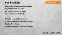 Robert Fuller Murray - For Scotland