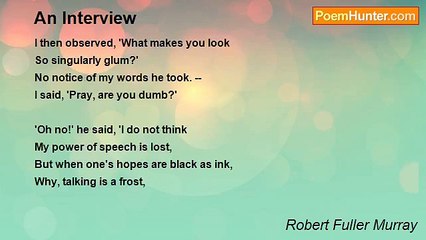Robert Fuller Murray - An Interview