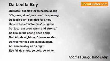 Thomas Augustine Daly - Da Leetla Boy