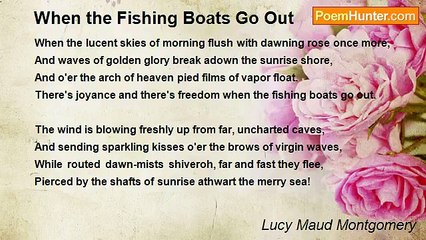 Lucy Maud Montgomery - When the Fishing Boats Go Out