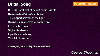 George Chapman - Bridal Song