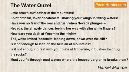 Harriet Monroe - The Water Ouzel