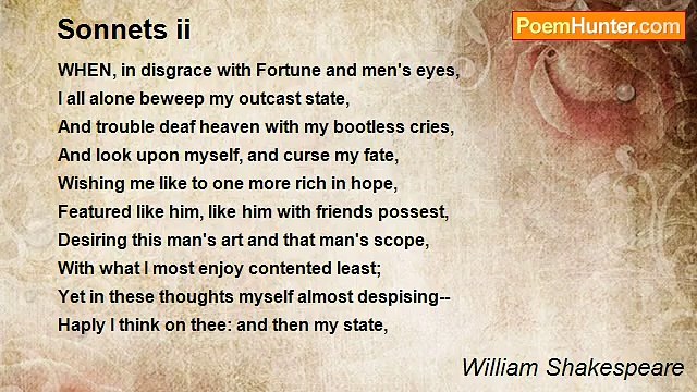 William Shakespeare - Sonnets ii