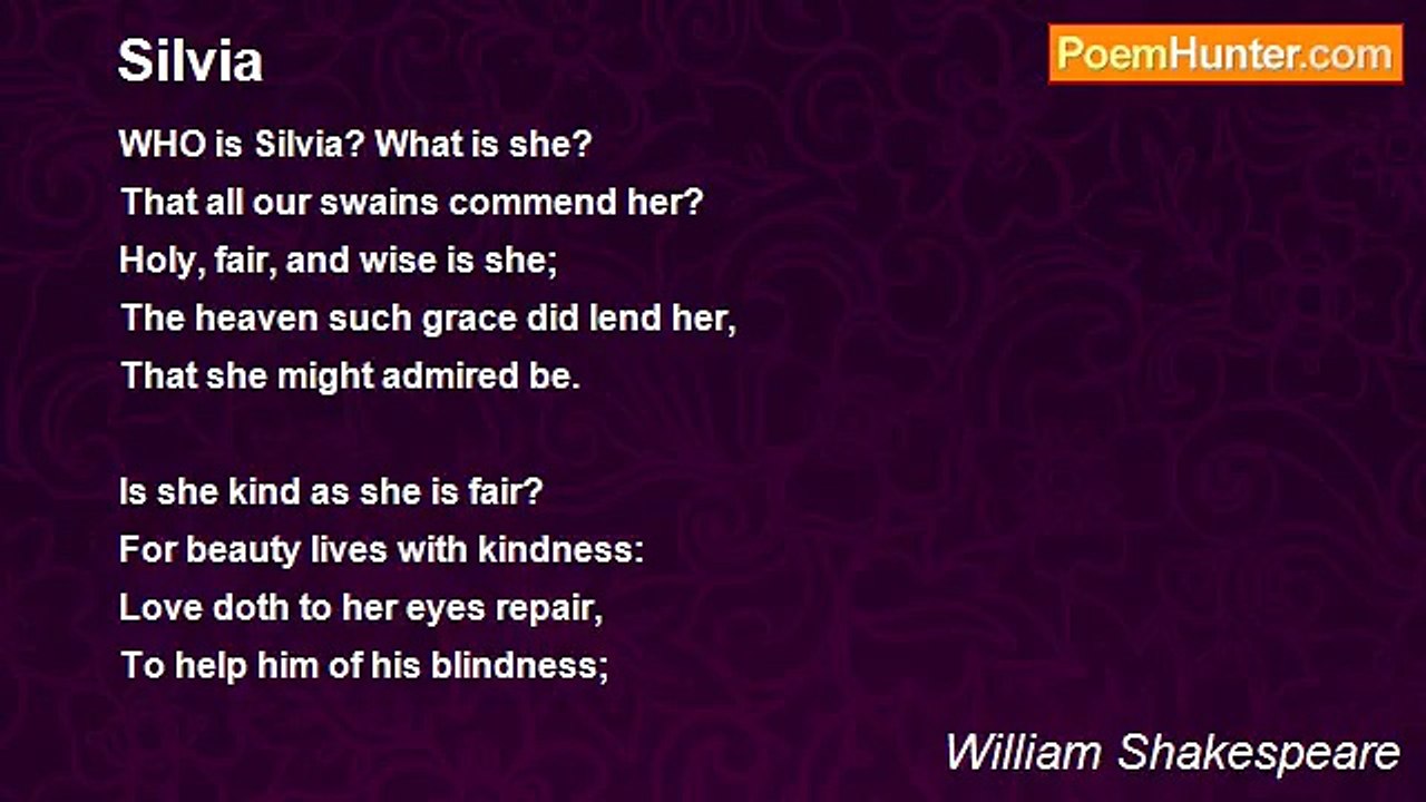 William Shakespeare - Silvia