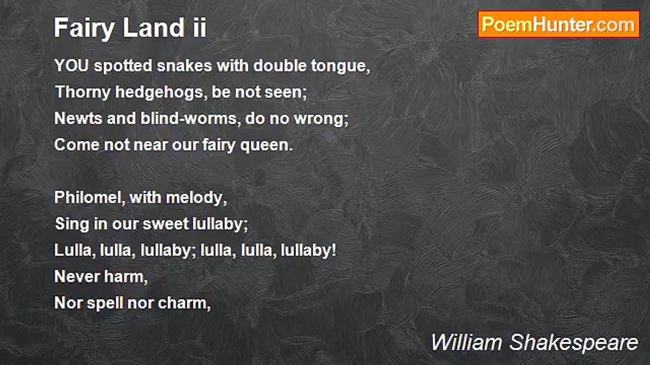 William Shakespeare - Fairy Land ii