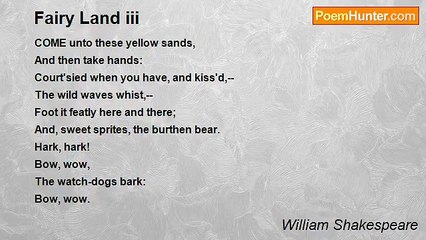 William Shakespeare - Fairy Land iii