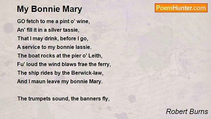 Robert Burns - My Bonnie Mary