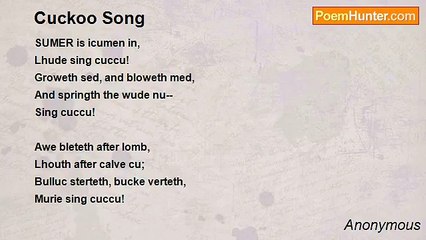 Anonymous - Cuckoo Song