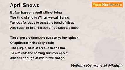 William Brendan McPhillips - April Snows