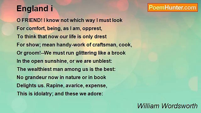 William Wordsworth - England i