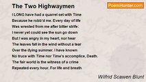 Wilfrid Scawen Blunt - The Two Highwaymen