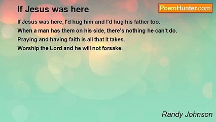 Randy Johnson - If Jesus was here