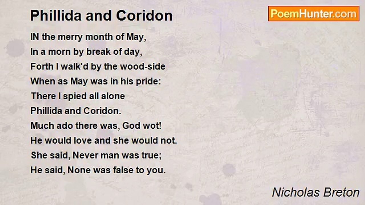 Nicholas Breton - Phillida and Coridon