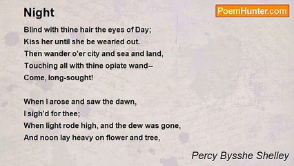 Percy Bysshe Shelley - Night