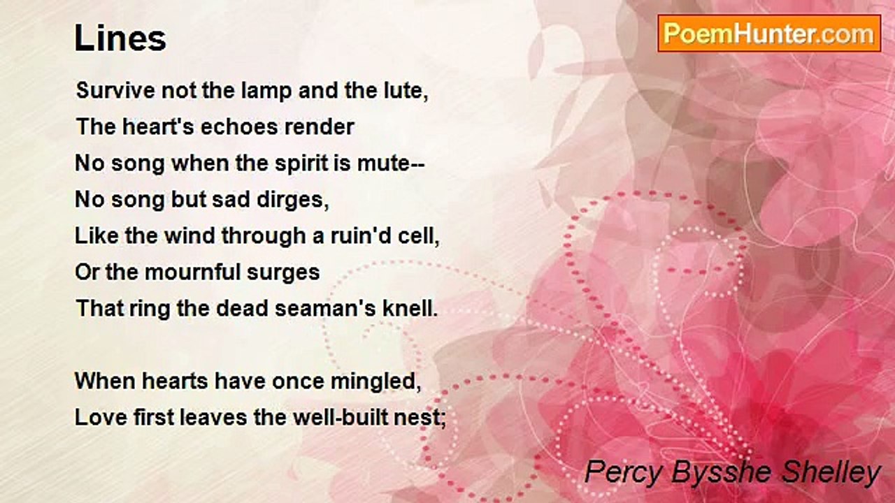 Percy Bysshe Shelley - Lines