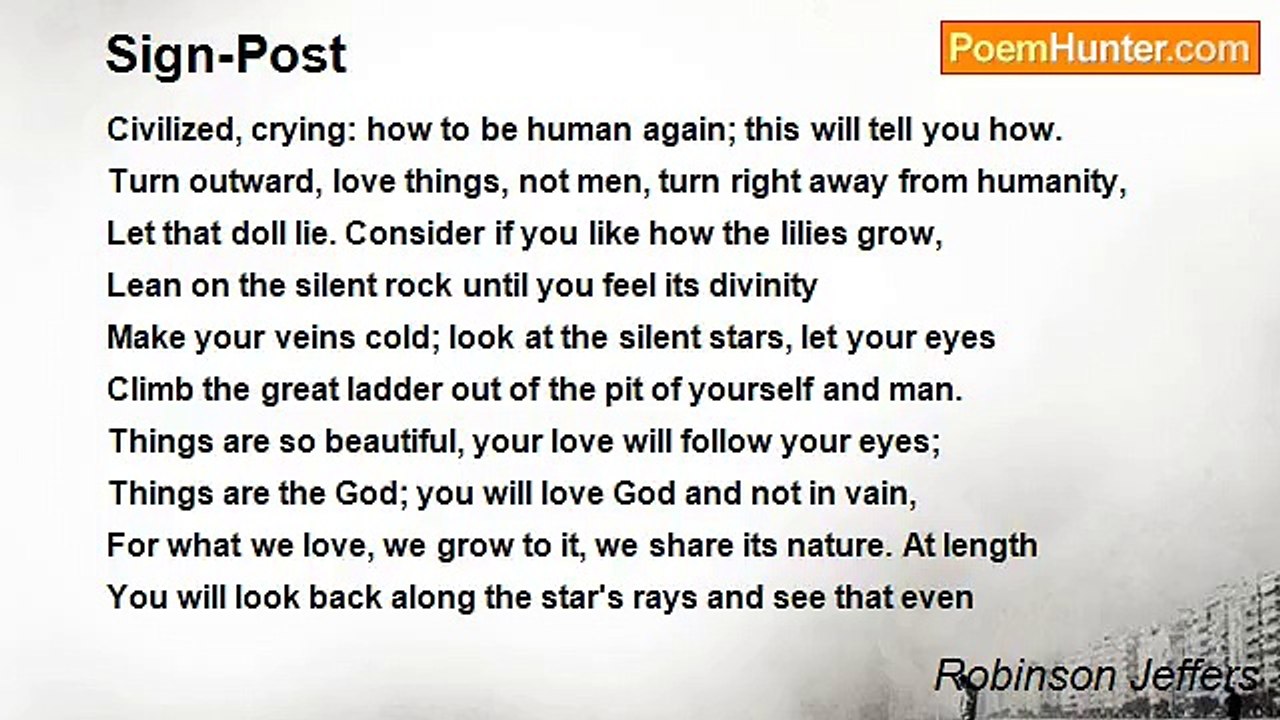 Robinson Jeffers - Sign-Post