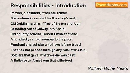 William Butler Yeats - Responsibilities - Introduction
