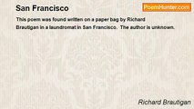 Richard Brautigan - San Francisco