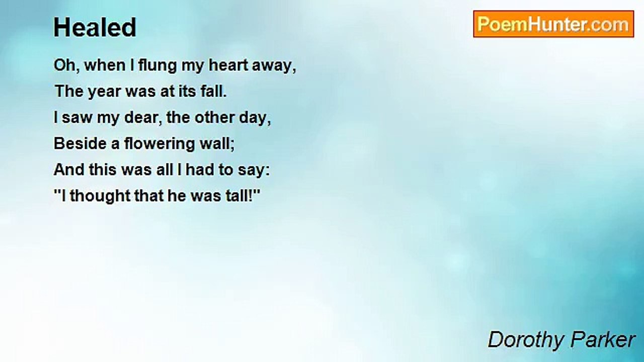 Dorothy Parker - Healed