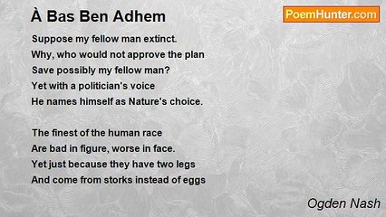 Ogden Nash - À Bas Ben Adhem