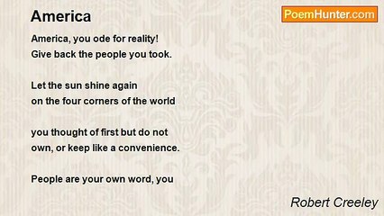 Robert Creeley - America