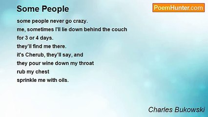 Charles Bukowski - Some People