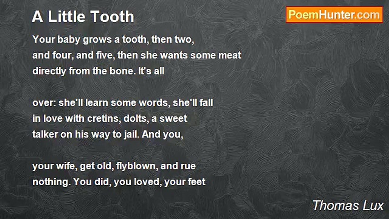 Thomas Lux - A Little Tooth