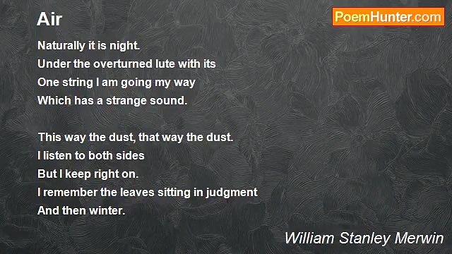 William Stanley Merwin - Air