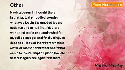 Robert Creeley - Other