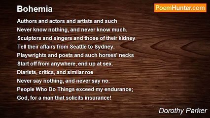 Dorothy Parker - Bohemia