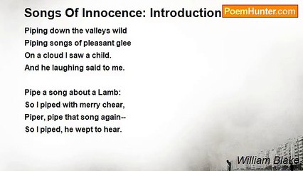 William Blake - Songs Of Innocence: Introduction