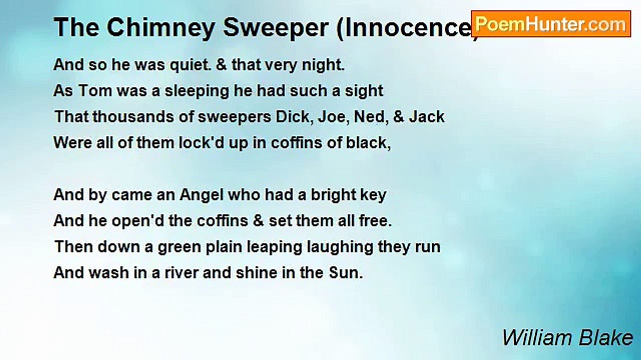 William Blake - The Chimney Sweeper (Innocence)