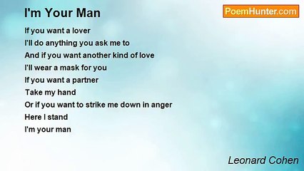Leonard Cohen - I'm Your Man