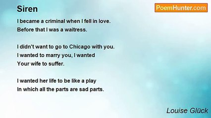 Louise Glück - Siren
