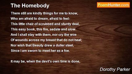 Dorothy Parker - The Homebody