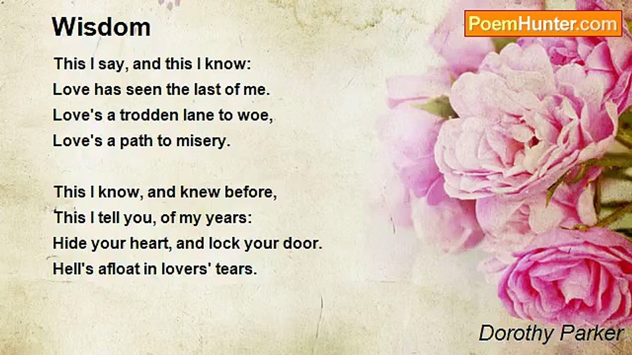 Dorothy Parker - Wisdom