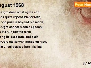 W.H. Auden - August 1968