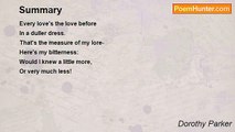 Dorothy Parker - Summary