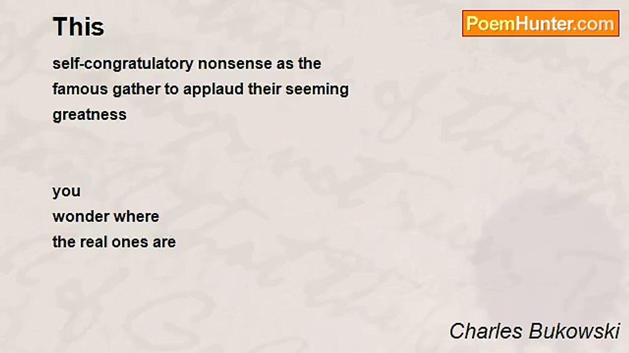 Charles Bukowski - This