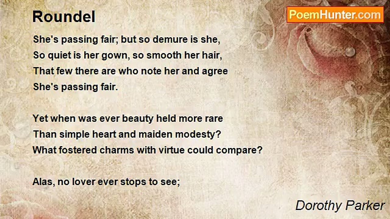 Dorothy Parker - Roundel