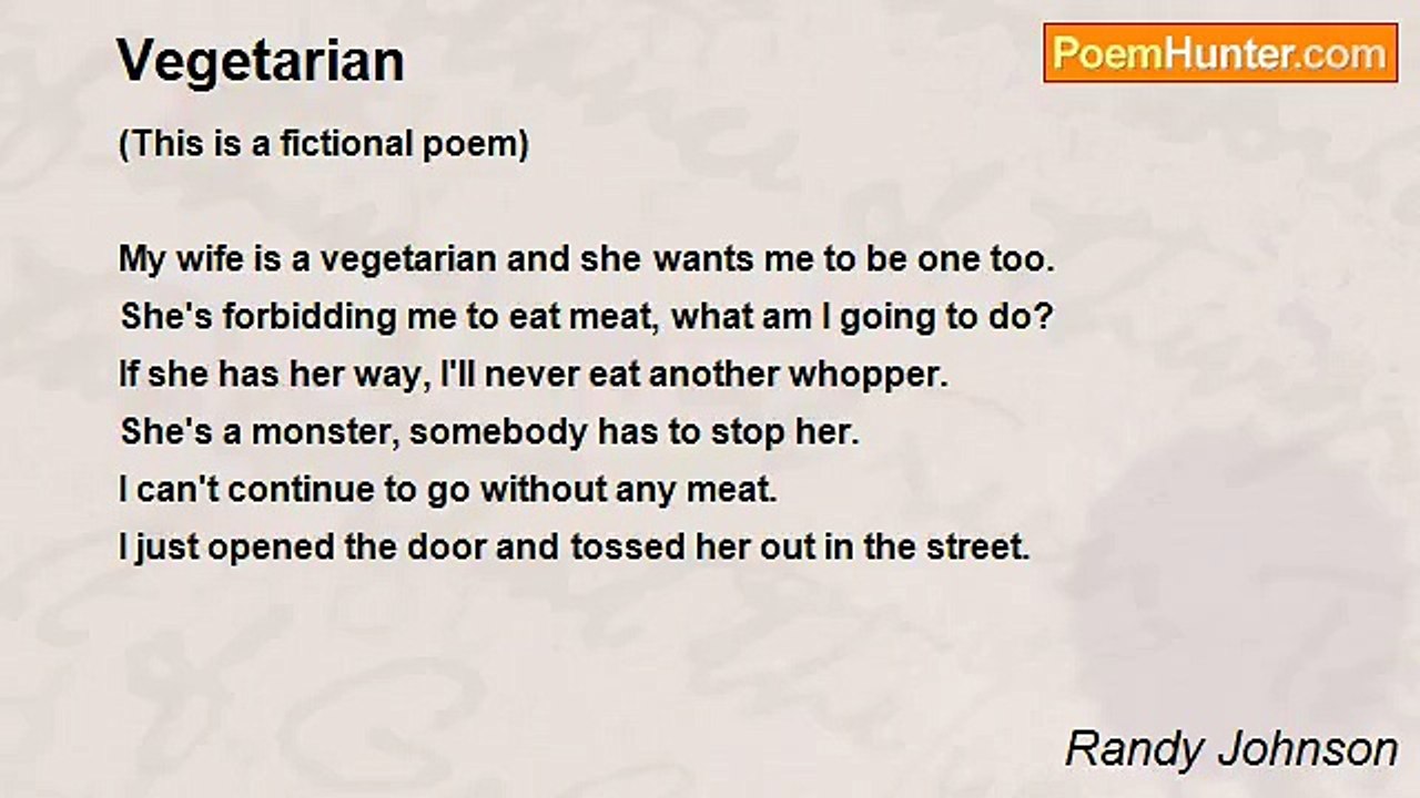Randy Johnson - Vegetarian