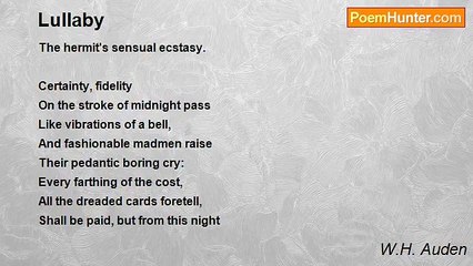 W.H. Auden - Lullaby