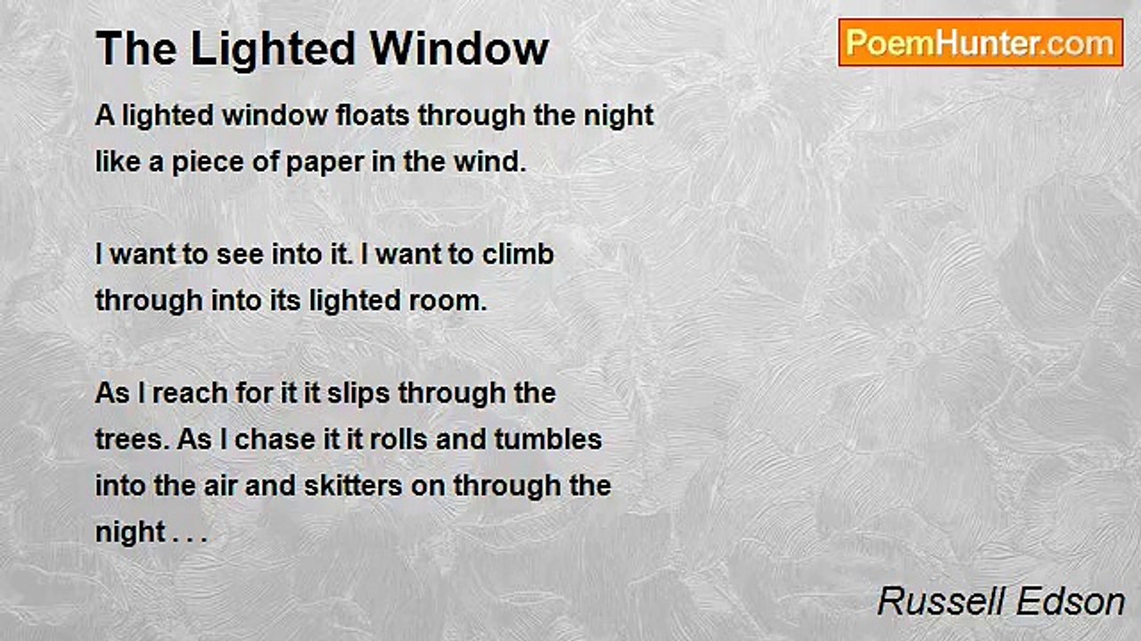Russell Edson - The Lighted Window