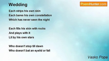 Vasko Popa - Wedding