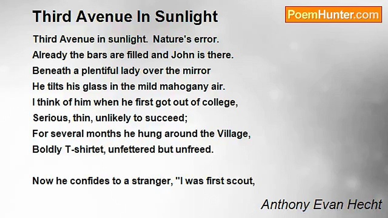 Anthony Evan Hecht - Third Avenue In Sunlight