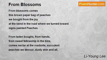 Li-Young Lee - From Blossoms