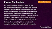 Russell Edson - Paying The Captain